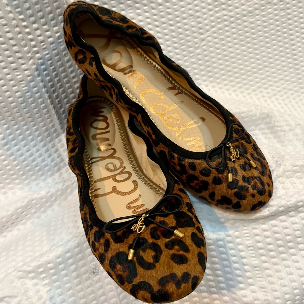 SE Felicia Leopard Print Ballet Flats